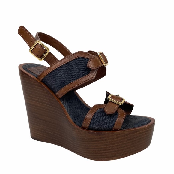 Tory Burch Shoes - TORY BURCH Florian Platform Wedge Sandals \\ 6